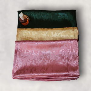 Embossed Silk - Bundle Of 3 (Emerald Green, Gold And Dusty Rose)