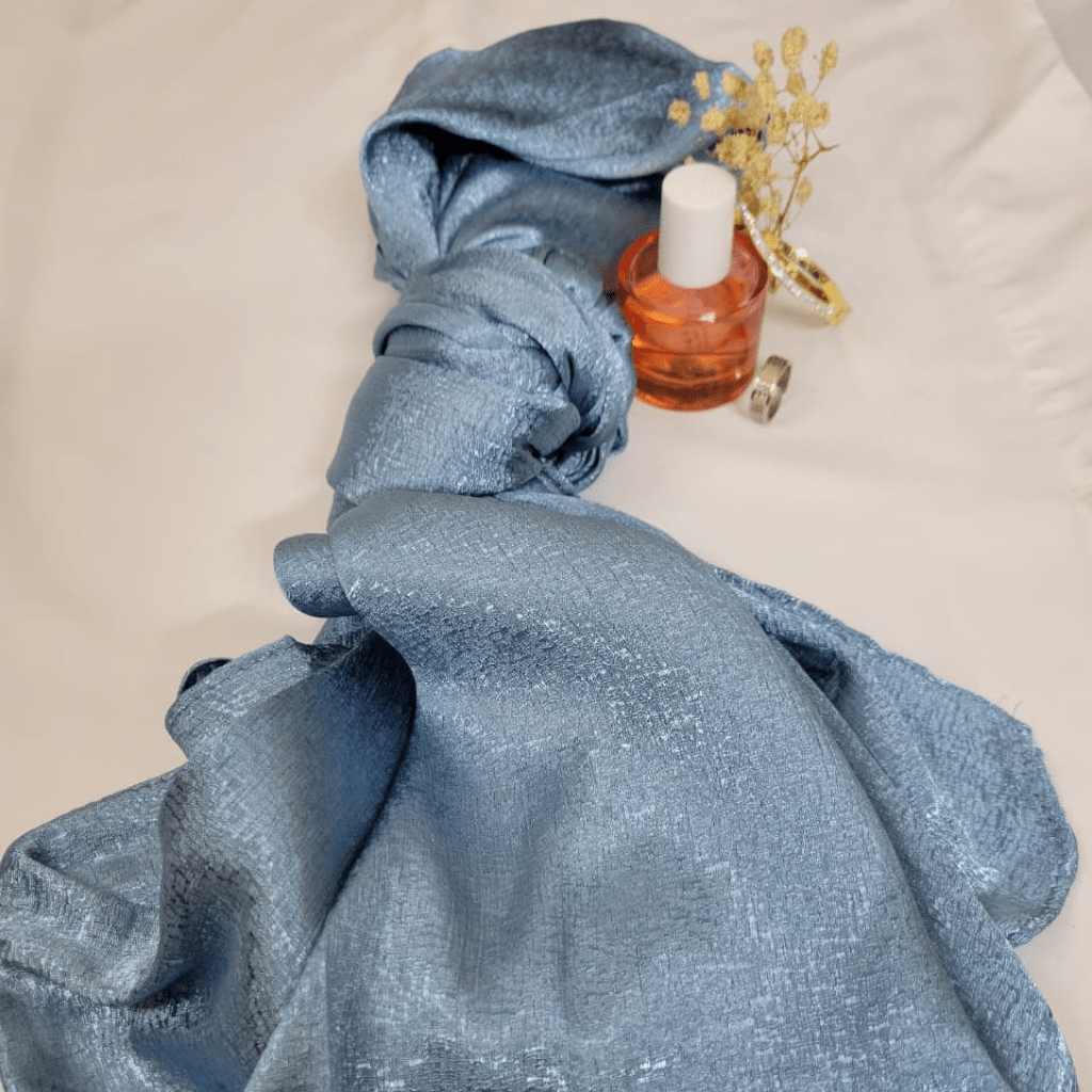 Premium Silk - Bundle Of 3 (Sky Blue, Copper And Deep Wine) - The Hijab Palace